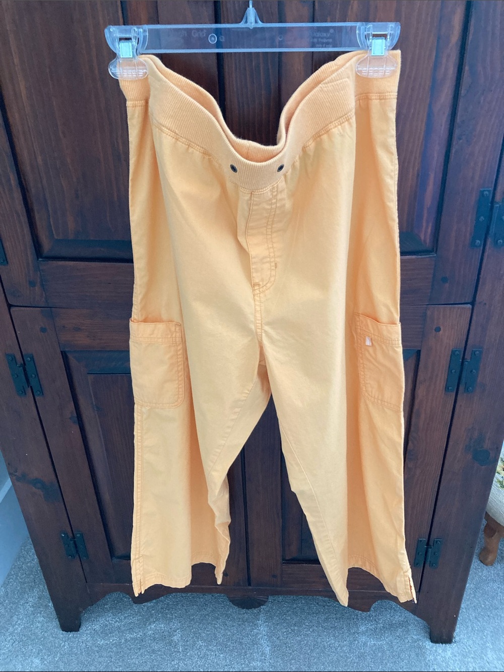 Womens Bright Yellow Cargo Pants